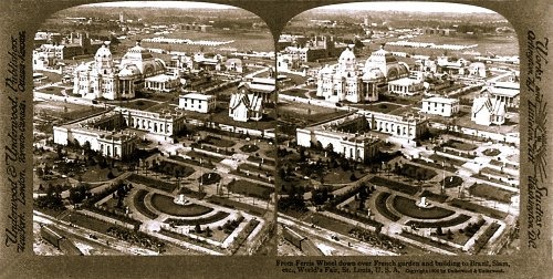 Birdseye Stereoscopic View of The 1909 World's Fair In St. Louis, Missouri