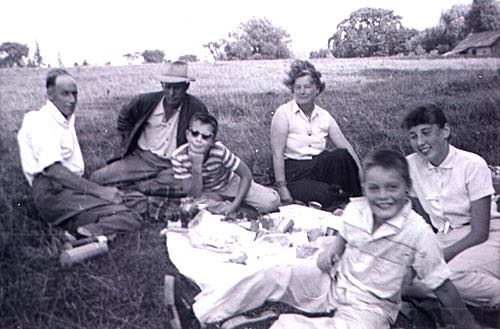 Bell and McIlmoyle Family Picnic at Rice Lake, Ontario, 1958