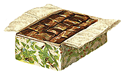 Vintage Box of Homemade Chocolate Caramel Candy Squares