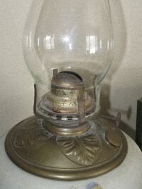 Lamp Oil Container and Chimney