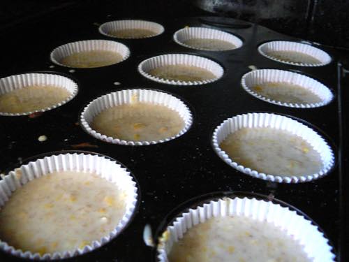 Corn Muffins Ready to Bake