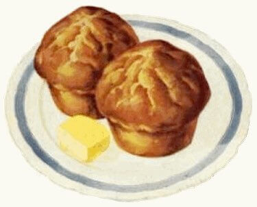 Homemade Cream Muffins on a Plate