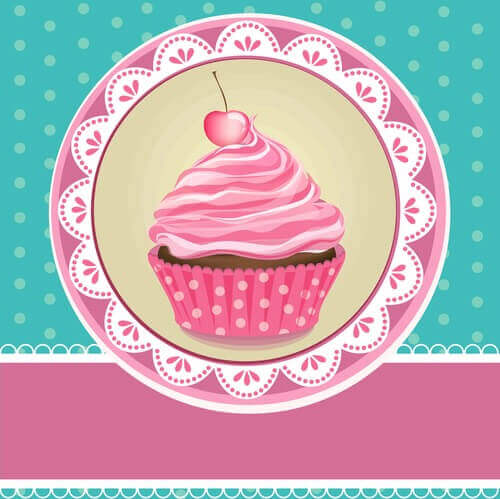 Frosted Cupcake Illustration