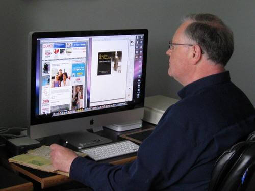 Don Bell in His Home Office