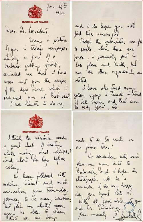 Queen Elizabeth's 1960 Letter to President Ike Eisenhower