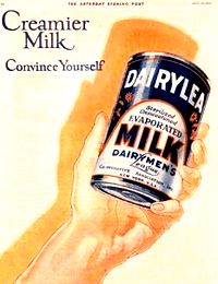 Vintage Can of Evaporated Milk from the 1920s