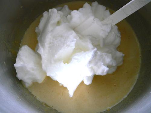 Fold Egg Whites into the Batter