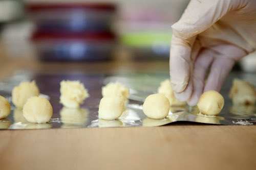 Forming Fondant Candy for Chocolates