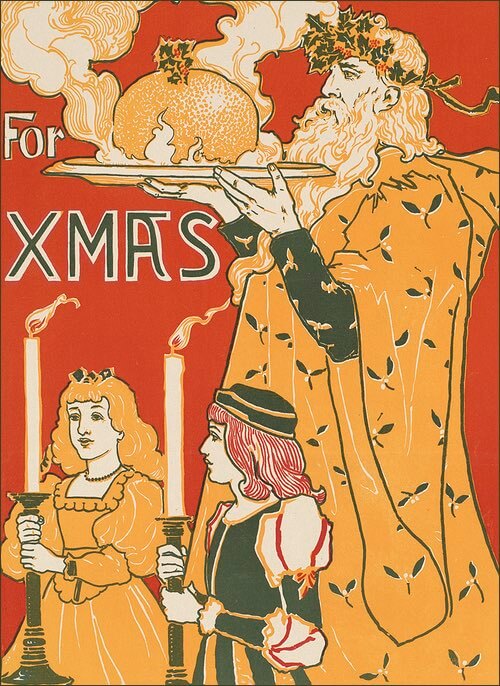 For Xmas Illustration circa 1895