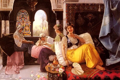 Harem Scene by Spanish Artist Quintana Blas Olleras