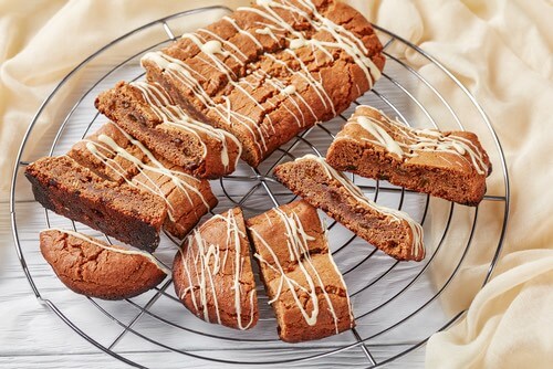 Homemade Hermit Squares Cooling On a Rack