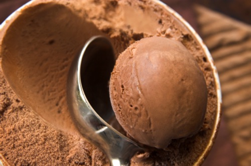 Scoop of Chocolate Ice Cream