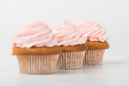 Homemade Cupcakes With Decorative Meringue