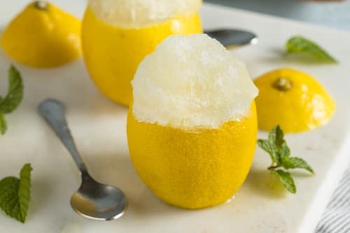 Homemade Lemon Italian Ice