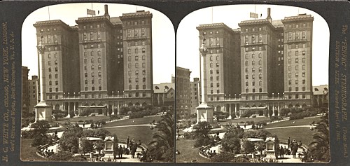 Antique Stereoscopic Photograph of Hotel St. Francis, circa 1911