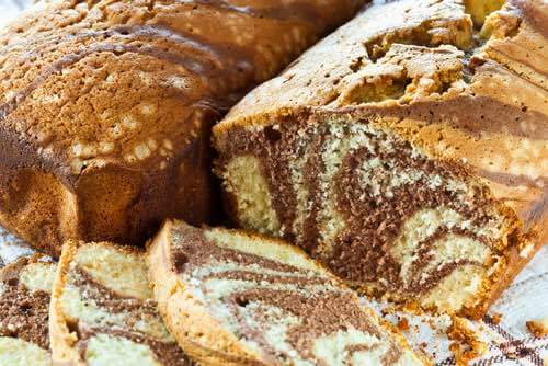 Old Fashioned Marble Cake Made from Scratch