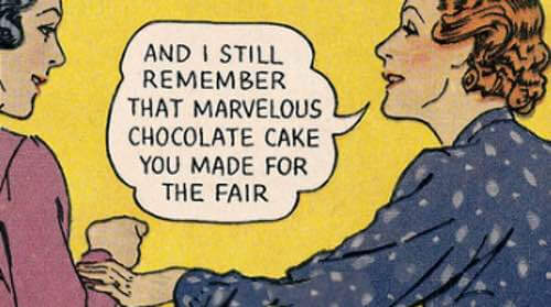 Marvelous Newspaper Clipping About a Chocolate Cake