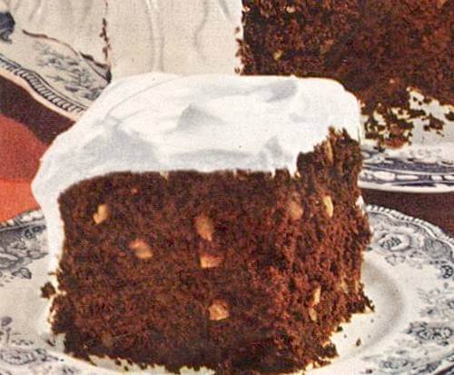 Devil's Food Cake With Walnuts