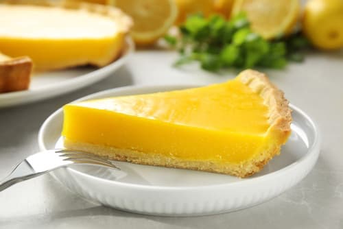 Slice of Old Fashioned Lemon Pie