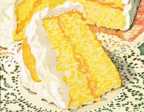 Slice of Orange Cream Cake