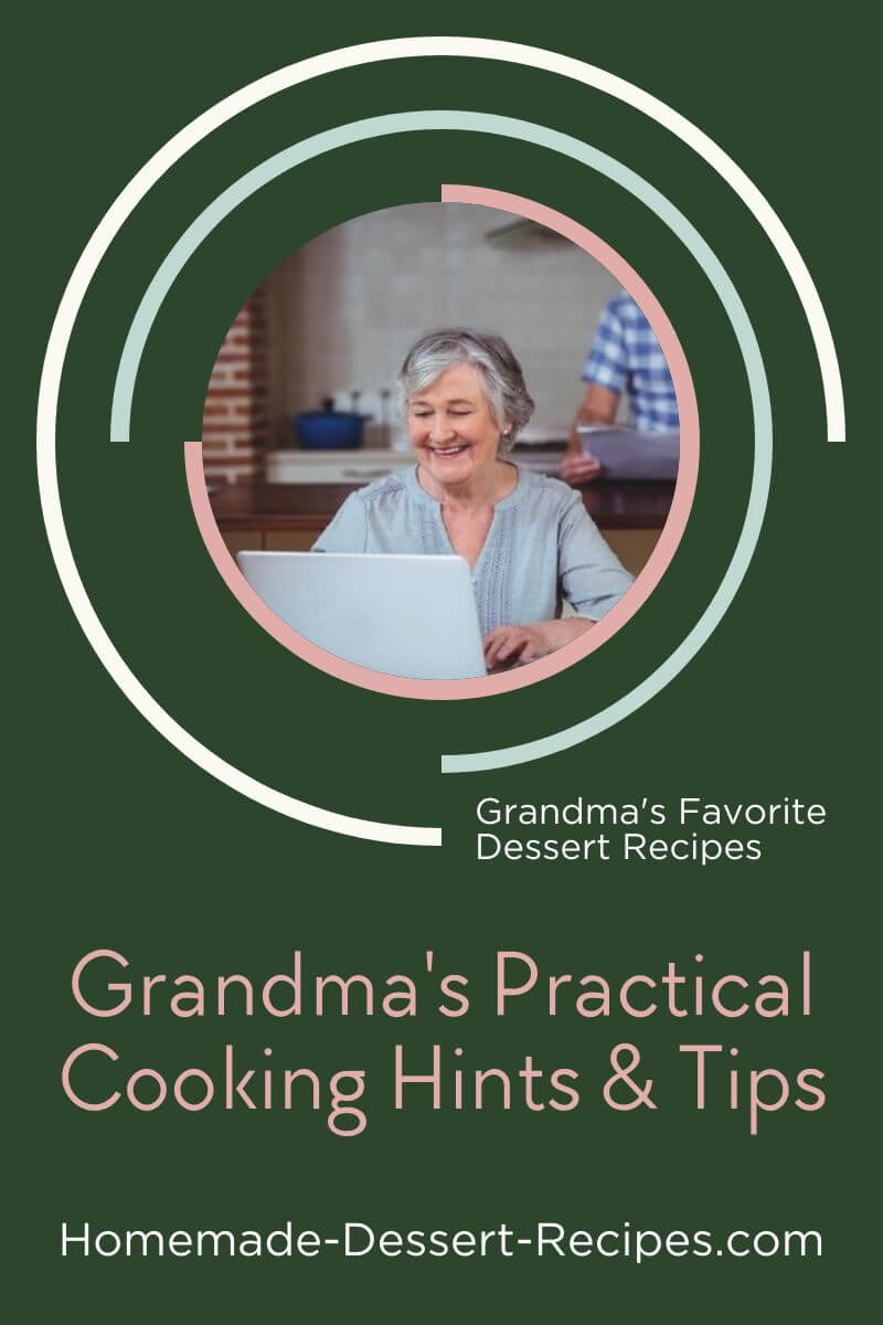 Grandma's Cooking Hints and Tips. Pin for later!