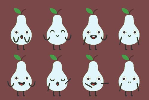 Pear Ghosts with Personalities