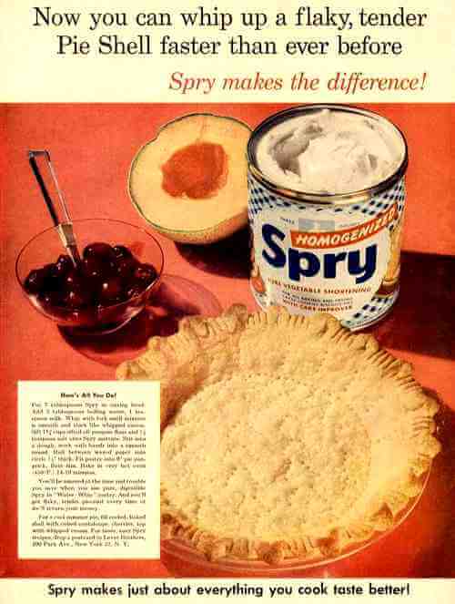 Vintage Spry Shortening circa 1950s