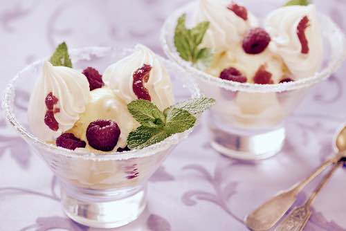 Pineapple Ice Cream  with Fruit