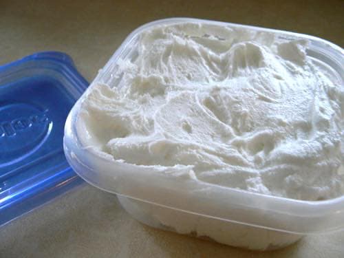 Pure White Icing in a Container