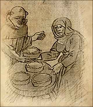 Historical Illustration of Renaissance Pie Making