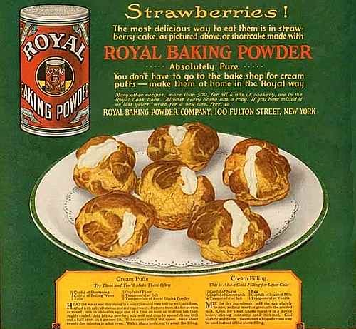 1919 Royal Baking Powder Cream Puffs Recipe