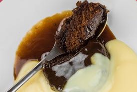 Sticky Toffee Pudding With Custard Sauce