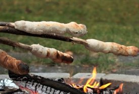 Baking Campfire Twist Bread On a Stick