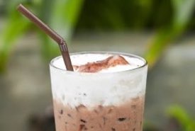 Cold Frosty Chocolate Beverage