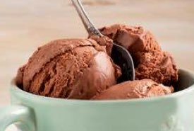 Bowl of Chocolate Ice Cream