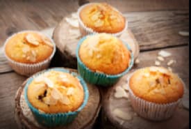 Favorite Homemade Cherry Allmond Muffins