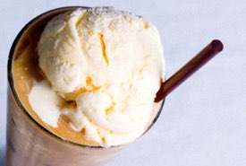 Ice Cream Float with Straw