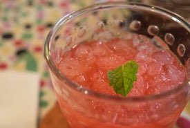 Glass of Homemade Fruit Punch with Ice