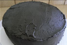 Homemade Cake With Black Icing