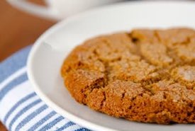 Homemade Molasses Cookie on a Plate