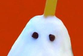 White Chocolate Pear Ghost on a Stick