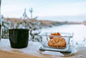 Homemade Rolled Oat Cookies on a Picnic