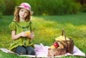 Young Girl With Picnic Packing Ideas