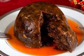 Plum Pudding Complete with Brandy Sauce