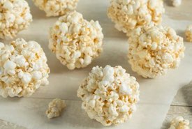 Popcorn Balls on Waxed Paper