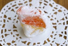 Piece of Turkish Delight on a Paper Doily