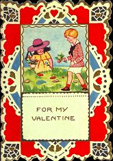 Front of Vintage Child's Valentine Card