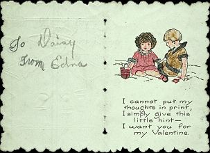 Chidren's Valentine Card 1920