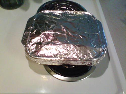 Aluminum Foil Covered Fudge Container