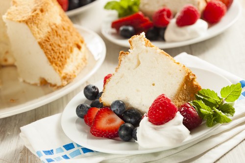 Get homemade angel food cake recipes to make light, fluffy angel dessert cakes that taste just like Grandma made. Homemade and absolutely delicious.